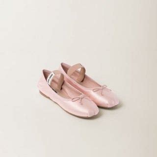 miu miu pink ballerinas|Orchid Pink Satin Ballerinas .